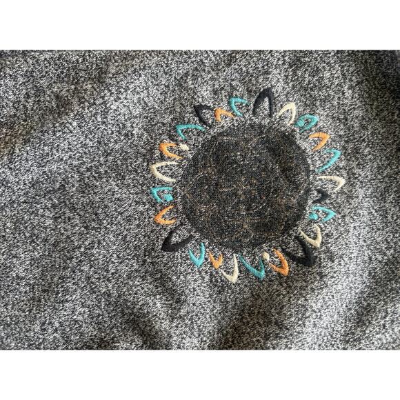 Obey Zip Up Hoodie Embroidered Graphic Gray Sweatshirt Thumb Holes Womens XS - Picture 4 of 5